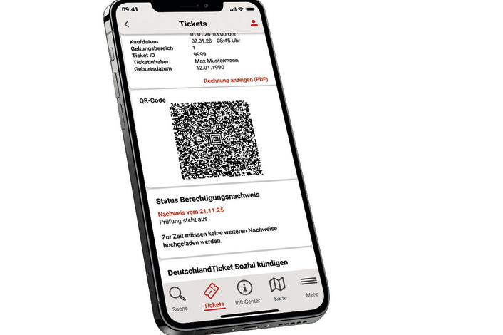 DeutschlandTicket Sozial QR-Code in der App