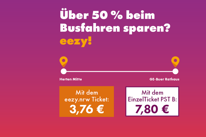 eezy.nrw Preisbeispiel Herten Mitte bis GE-Buer Rathaus